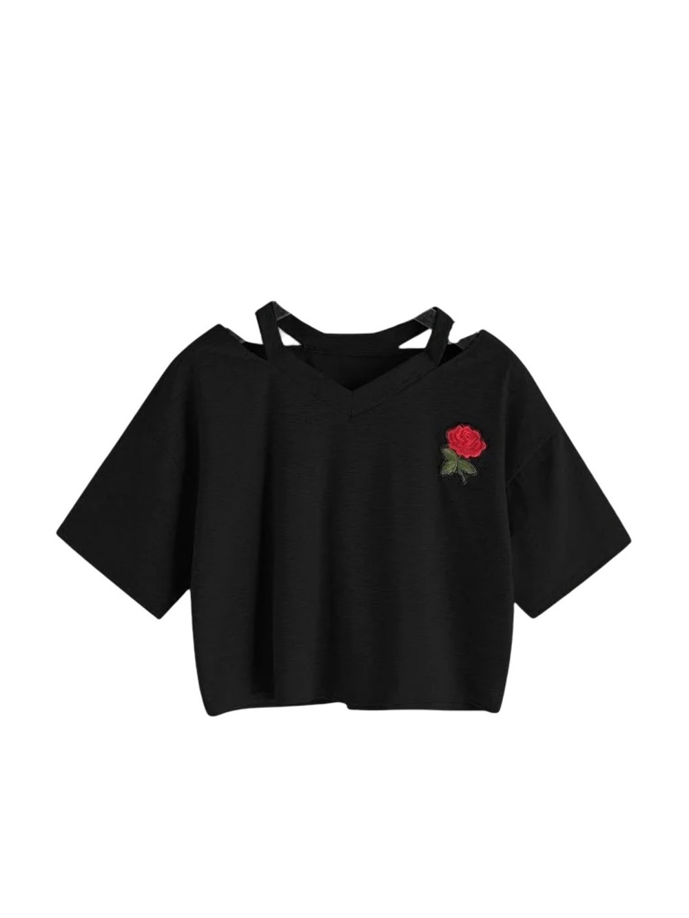 Red Rose Crop Top